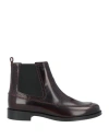 Tod's Woman Ankle Boots Plum Size 6 Soft Leather