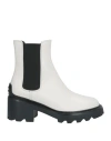 Tod's Woman Ankle Boots White Size 10 Leather