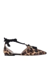 Tod's Woman Ballet Flats Beige Size 7.5 Leather In Beige