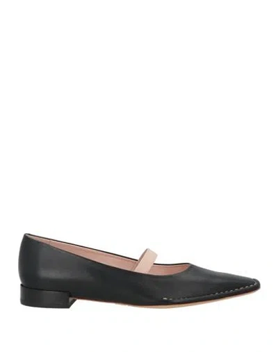Tod's Woman Ballet Flats Black Size 5 Soft Leather
