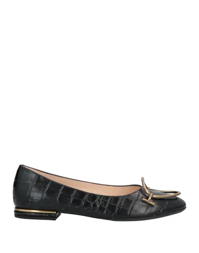 Tod's Woman Ballet Flats Black Size 5.5 Soft Leather