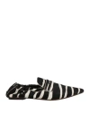 Tod's Woman Loafers Black Size 7.5 Leather, Textile Fibers In Black