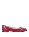 Tod's Woman Ballet Flats Garnet Size 7 Soft Leather In Red