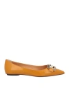 Tod's Woman Ballet Flats Marigold Size 8 Soft Leather In Yellow