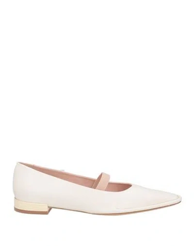 Tod's Woman Ballet Flats Off White Size 7.5 Soft Leather