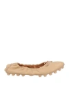 Tod's Gommino Leather Ballet Flats In Beige