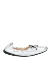 Tod's Ballet Flats In Silver