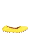 Tod's Tods Bubble Leather Ballerina Flat In Yellow