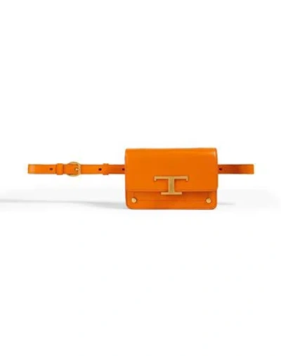 Tod's Woman Belt Bag Orange Size - Calfskin