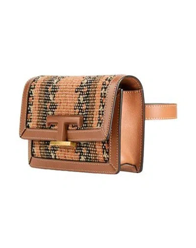 Tod's Woman Belt Bag Orange Size - Textile Fibers, Leather