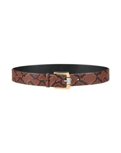 Tod's Woman Belt Brown Size 38 Leather