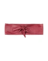 Tod's Woman Belt Burgundy Size 39.5 Leather In Red