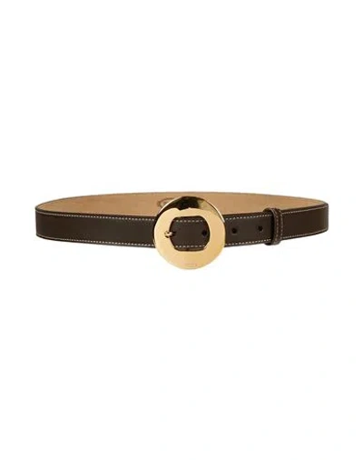 Tod's Woman Belt Dark Brown Size 34 Leather