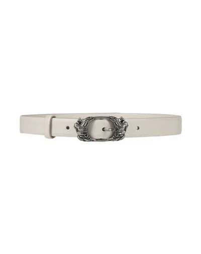 Tod's Woman Belt Off White Size 34 Leather In Neutral