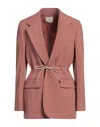 Tod's Woman Blazer Antique Rose Size 4 Polyester, Virgin Wool, Elastane In Pink