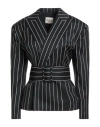 Tod's Woman Blazer Black Size 2 Virgin Wool, Elastane In Multi