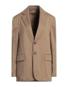 Tod's Woman Blazer Camel Size 6 Cotton, Elastane In Beige