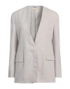 Tod's Woman Blazer Light Grey Size 4 Polyester In Grey