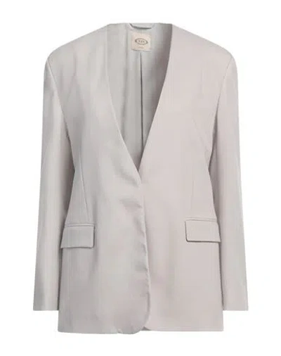 Tod's Woman Blazer Light Grey Size 4 Polyester