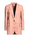 Tod's Woman Blazer Pink Size 6 Lambskin In Pink