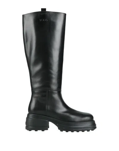 Tod's Woman Boot Black Size 10 Leather