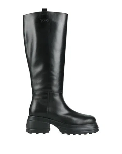 TOD'S TOD'S WOMAN BOOT BLACK SIZE 10 LEATHER