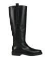 Tod's Woman Boot Black Size 7 Leather In Black