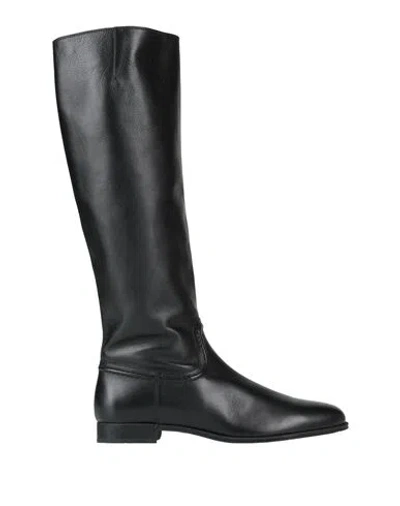 Tod's Woman Boot Black Size 5.5 Leather In Black