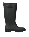 Tod's Woman Boot Black Size 8 Rubber In Black