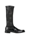 Tod's Stretch And Glossed-leather Boots In Black