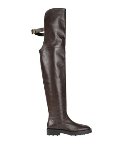 Tod's Woman Boot Dark Brown Size 10 Leather
