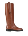 Tod's Woman Boot Tan Size 8 Leather In Brown