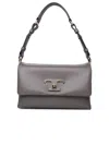 TOD'S TOD'S WOMAN TOD'S 'FLAP T TIMELESS' MINI BAG IN DOVE-GRAY LEATHER
