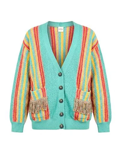 Tod's Woman Cardigan Light Green Size Xxs Cotton, Linen