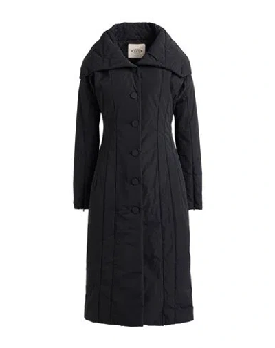 Tod's Woman Coat Black Size 2 Polyamide, Viscose
