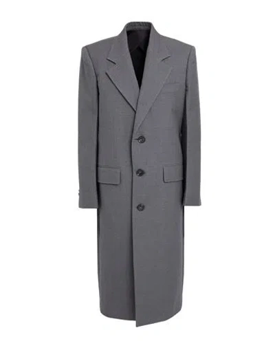 Tod's Woman Coat Grey Size 10 Virgin Wool, Lambskin In Gray