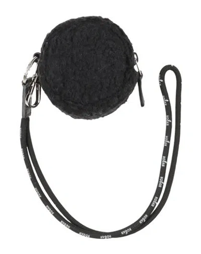 Tod's Woman Coin Purse Black Size - Textile Fibers, Leather