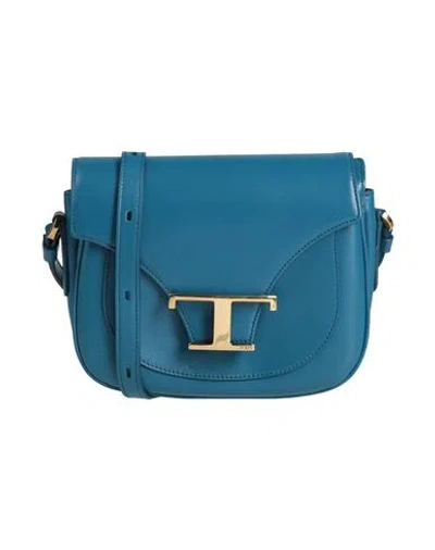 Tod's Woman Cross-body Bag Blue Size - Soft Leather In Blue