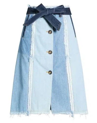 Tod's Woman Denim Skirt Blue Size 6 Cotton