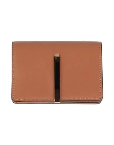 Tod's Woman Document Holder Tan Size - Leather In Brown