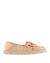 Tod's Woman Espadrilles Blush Size 6 Soft Leather In Pink