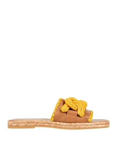 Tod's Woman Espadrilles Brown Size 7.5 Soft Leather, Textile Fibers