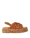 Tod's Woman Espadrilles Cocoa Size 9 Leather In Brown