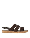 Tod's Woman Espadrilles Dark Brown Size 7.5 Leather