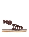 Tod's Woman Espadrilles Dark Brown Size 7.5 Soft Leather
