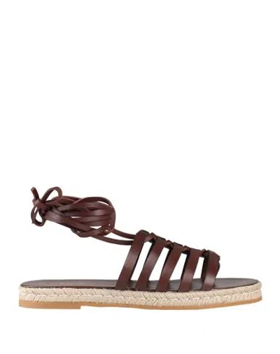 Tod's Woman Espadrilles Dark Brown Size 7.5 Soft Leather