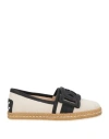 Tod's Woman Espadrilles Off White Size 4.5 Leather, Textile Fibers