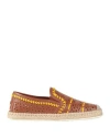 Tod's Woman Espadrilles Tan Size 7.5 Leather In Brown