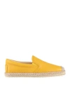 Tod's Woman Espadrilles Yellow Size 7.5 Soft Leather