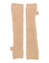 Tod's Woman Gloves Sand Size L Virgin Wool, Polyamide In Neutral